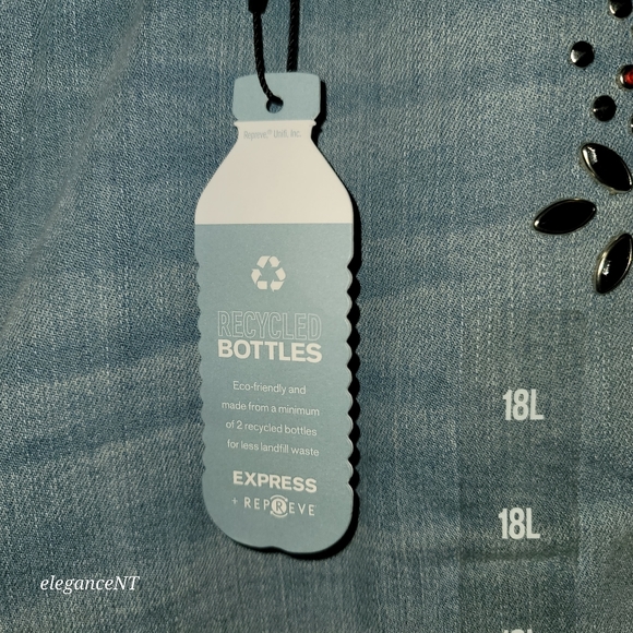 Express Light Blue wash Stretch Ankle legging Super High rise Jeans Sz: 18 L NWT - Picture 3 of 11